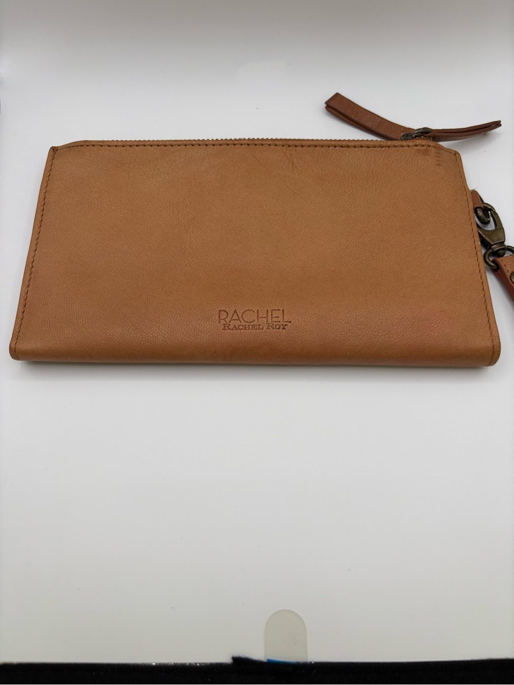 RACHEL Rachel Roy Tan Leather Wristlet Clutch